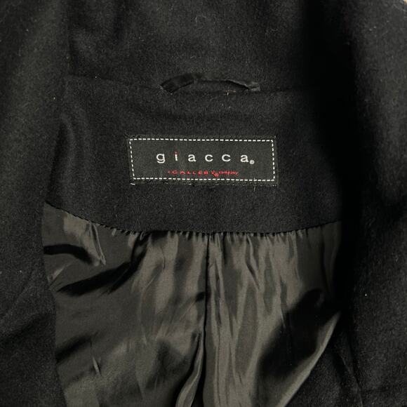 Giacca Gallery Company Women's Wool Black Button Down Coat Size Medium - Picture 5 of 7